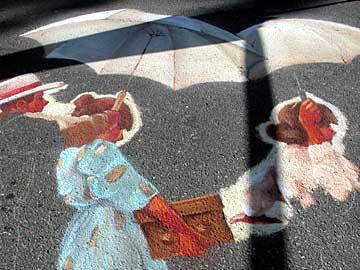 Closeup of the figures on Saturday afternoon