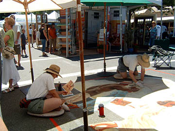 Cheryl and Wayne at work on Sunday