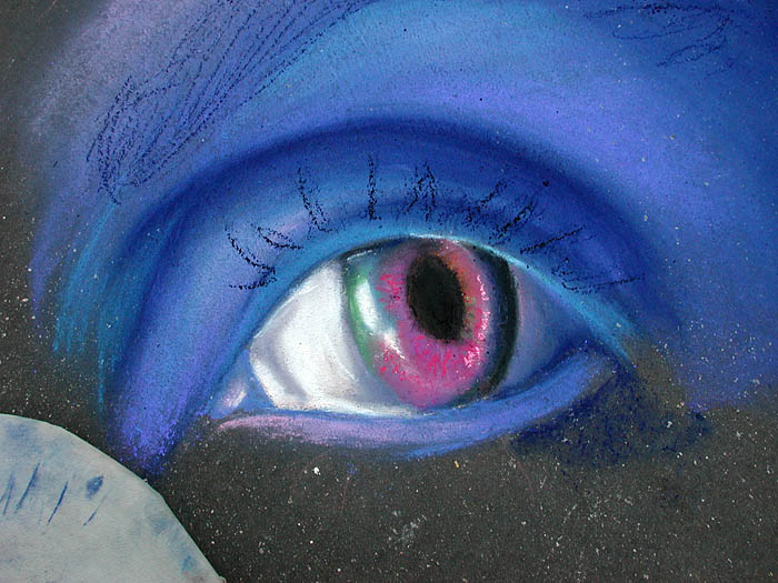 Finished painting first eye