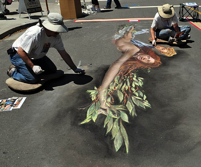 The view from the top of the painting