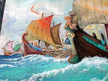 Left side of completed painting