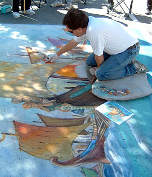 Wayne adds an orange sail in the background